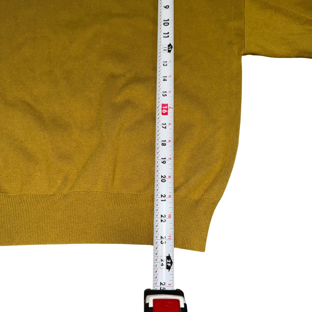 Oak Fort Mustard Yellow Asymmetrical Neckline‎ Knit Sweater Women's Size S - Picture 4 of 7